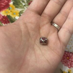 Authentic Pandora retired Sterling Silver Love You Purple Enamel Hearts